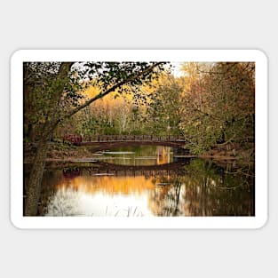 Peaceful Japanese Garden Bridge Sticker